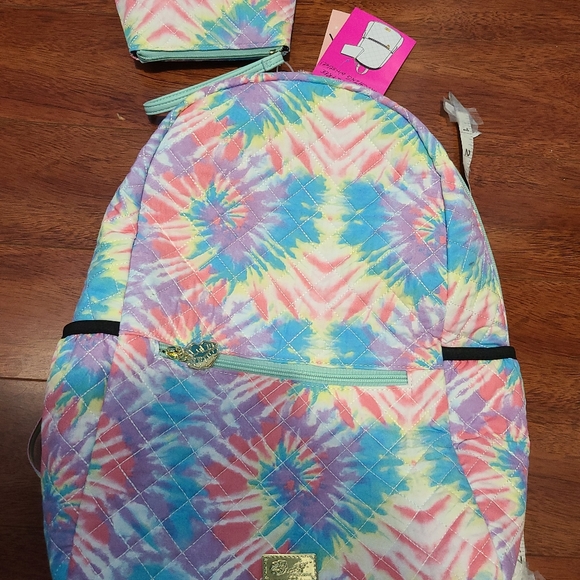 NWT Betsey Johnson Tie Dye Backpack & Wristlet main image 12
